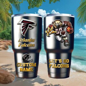 Personalized Atlanta Falcons NFL Tumbler Custom Name Stainless Steel Cup