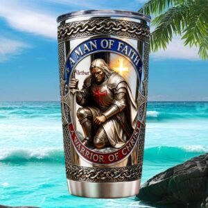 Personalized Christian Knight Warrior of Christ Stainless Steel Tumbler