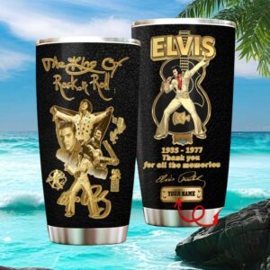 Personalized Elvis Presley The King Of Rock N Roll Tribute Tumbler