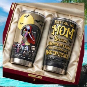Personalized Nightmare Before Christmas Mom Tumblers Partner In Crime Custom Gift