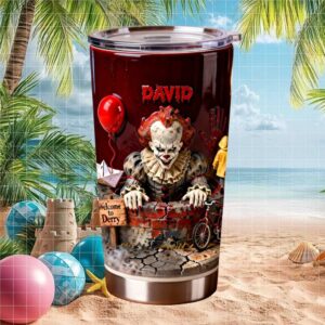 Personalized Pennywise IT “Welcome to Derry” Horror Movie Character Tumbler