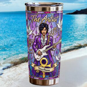 Personalized Prince The Artist Stained Glass Insulated Tumbler