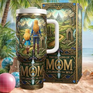 Personalized “The Legend of Mom” Zelda Inspired Custom Daughter Name Tumbler