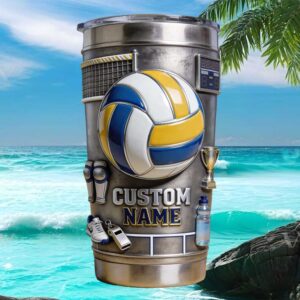Personalized Volleyball Sports Gear 3D Inflated Stainless STumblerl Tumbler