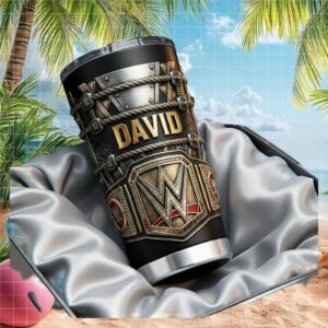 Personalized WWE World Heavyweight Championship Belt Custom Name Tumbler