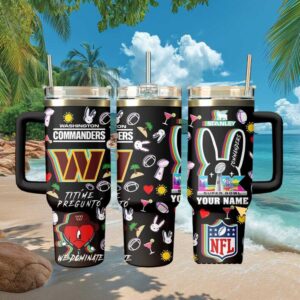 Personalized Washington Commanders NFL Super Bowl Custom Name 40oz Tumbler