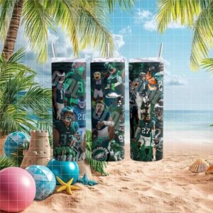Philadelphia Eagles Ultimate Player Collage 20oz Tumbler Wrap