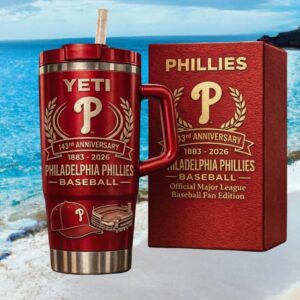Philadelphia Phillies 143rd Anniversary MLB Fan 40oz Insulated Tumbler