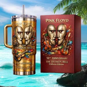 Pink Floyd The Division Bell 50th Anniversary Gold Edition Music Tumbler