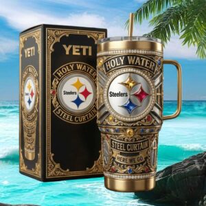 Pittsburgh Steelers Holy Water Steel Curtain NFL Fan 40oz Tumbler