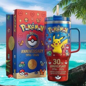 Pokémon 30th Anniversary 1996 2026 Kanto Legacy Edition Pikachu Tumbler