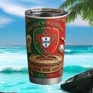 Portugal World Cup 2026 Soccer FPF Est. 1921 40oz Insulated Sports Tumbler