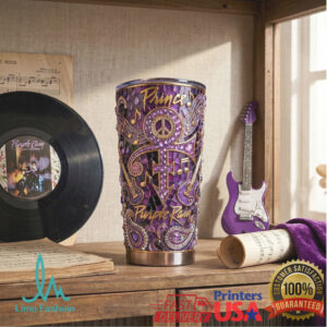 Prince Purple Rain Signature Paisley 40oz Tumbler Design