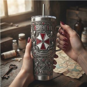 Resident Evil 30th Anniversary Umbrella Corp 40oz Tumbler
