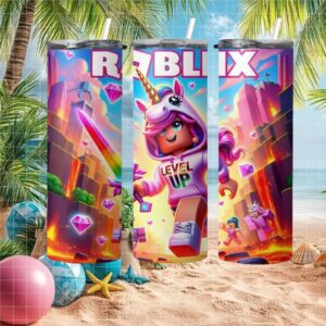 Roblox Level Up Unicorn Gamer Girl Fantasy World T Shirt