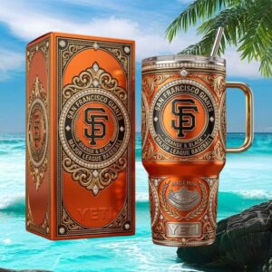 San Francisco Giants Oracle Park Luxury Orange & Black Tumbler