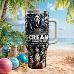 Scream 60th Anniversary 1966 2026 Horror Movie Cast Tribute Anniversary Tumbler