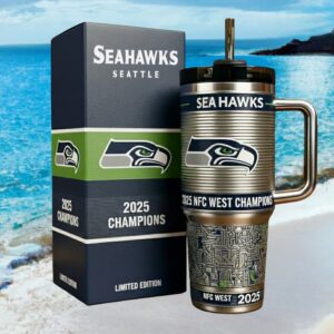 Seattle Seahawks 2025 NFC West Champions 40oz Tumbler Limited Edition