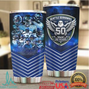 Seattle Seahawks 50th Anniversary EST 1976 Team Legend Commemorative Tumbler Seattle Seahawks 50th Anniversary EST 1976 Team Legend Commemorative Tumbler