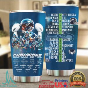Seattle Seahawks Super Bowl LX Champions 2026 Roster Signature Tumbler Seattle Seahawks Super Bowl LX Champions 2026 Roster Signature Tumbler