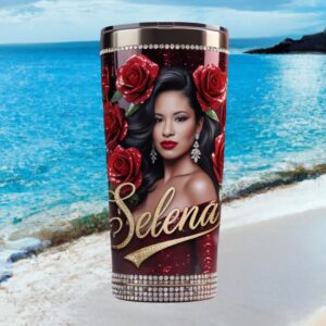 Selena Quintanilla Queen of Tejano Red Rose Tribute Tumbler