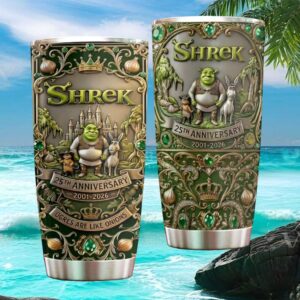 Shrek 25th Anniversary 2001 2026 “Ogres Are Like Onions” Collector's Tumbler
