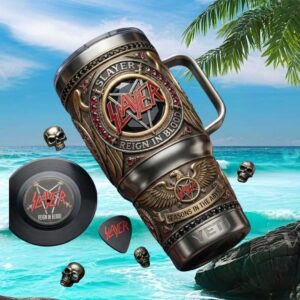 Slayer “Reign in Blood” Heavy Metal 3D Embossed Collectible Tumbler