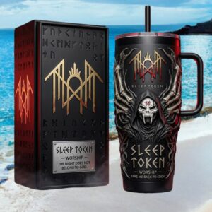 Sleep Token Take Me Back To Eden Worship Bone & Mask Carved Style Dark Tumbler