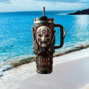 Sleep Token “Worship” Mask & Roots Gothic Rock Fan Tumbler