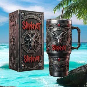Slipknot 3D Embossed Goat Pentagram Metal Tumbler with Collector's Box