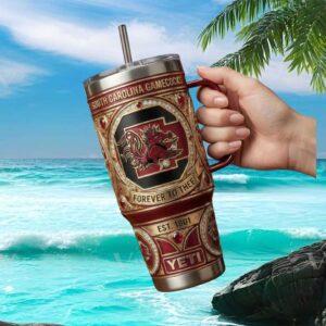 South Carolina Gamecocks 3D Inflated Custom Tumbler Forever To Thee Edition