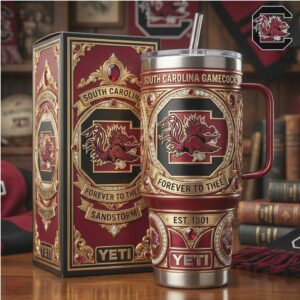 South Carolina Gamecocks Forever To Thee Luxury 40oz Tumbler with Handle