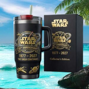 Star Wars 50th Anniversary 1977 2027 The Saga Continues 3D Tumbler