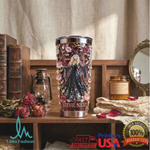 Stevie Nicks Bohemian Rose Stained Glass Style Tumbler Wrap