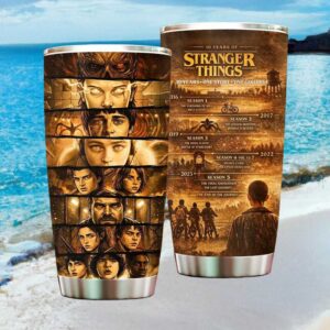 Stranger Things 10 Years Timeline Season 1 5 Journey Tribute Tumbler
