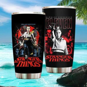 Stranger Things Eleven “One Last Adventure” Hawkins Superhero Tumbler