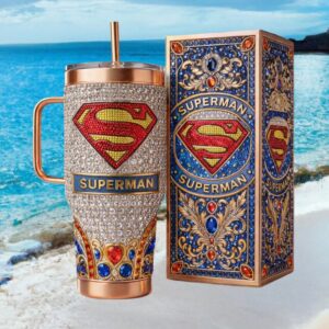Superman Luxury Crystal Emblem Superhero Commemorative Gold Edition
