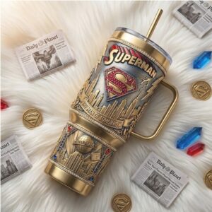 Superman “The Man of Tomorrow” Krypton’s Legacy 40oz Gold Edition Tumbler