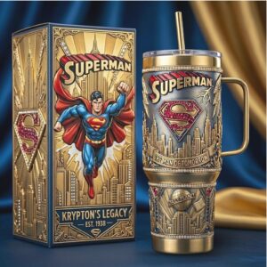 Superman “The Man of Tomorrow” Krypton’s Legacy 40oz Gold Edition Tumbler