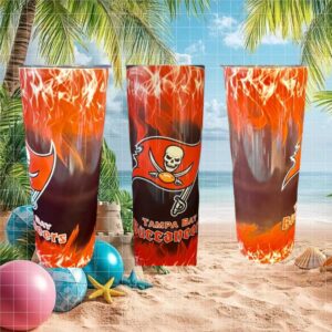Tampa Bay Buccaneers Fire & Flame Pirate Logo Graphic Tumbler
