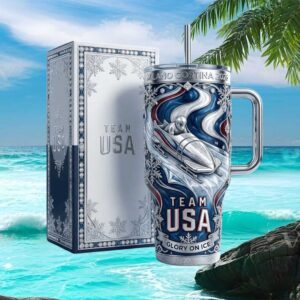 Team USA Bobsled Glory On Ice Milano Cortina 2026 Winter Sports Tumbler
