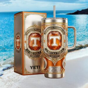Tennessee Volunteers Rocky Top Limited Edition Amber Jeweled Collector's Tumbler