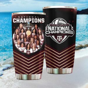 Texas A&M Volleyball 2025 NCAA National Champions Team Photo Tumbler