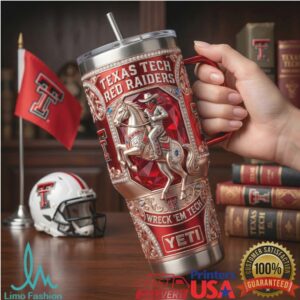 Texas Tech Red Raiders Wreck 'Em Tech Embossed Ruby 40oz Tumbler