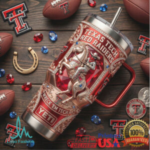 Texas Tech Red Raiders Wreck 'Em Tech Embossed Ruby 40oz Tumbler