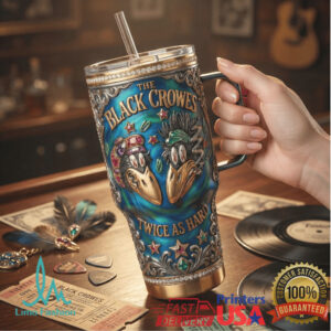 The Black Crowes “Twice As Hard” Retro 3D Embossed 40oz Tumbler