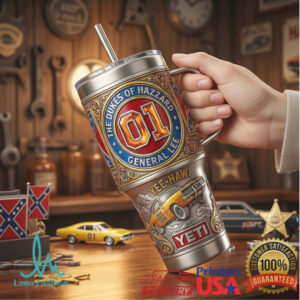 The Dukes of Hazzard General Lee 01 Custom 3D Retro Racing Tumbler