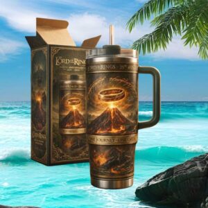 The Lord of the Rings 25th Anniversary Mount Doom One Ring 40oz Tumbler