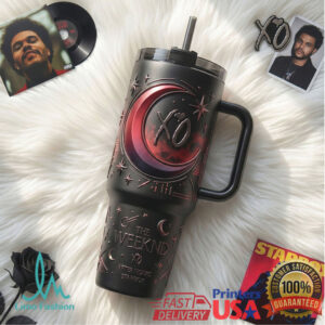 The Weeknd XO “After Hours” Moon & Stars Matte Black Collectible Tumbler