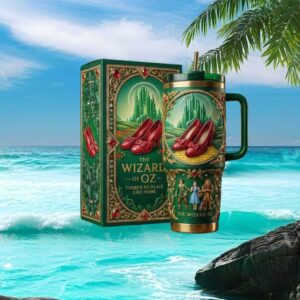 The Wizard of Oz Emerald City & Ruby Slippers 3D Sculpted Tumbler